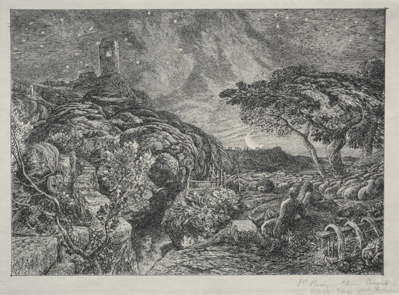 The Lonely Tower, 1879. Creator: Samuel Palmer (British, 1805-1881).