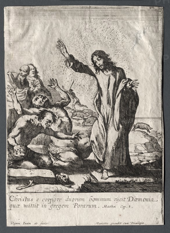 The Miracles of Jesus Christ: Christ Delivering the Possessed. Creator: Claude Vignon (French, 1593-1670).