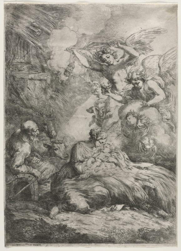 The Nativity. Creator: Bartolomeo Biscaino (Italian, 1632-1657).