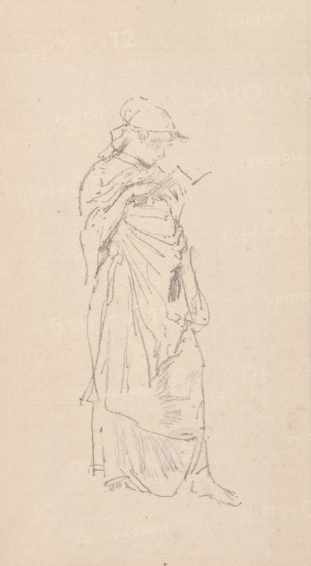The Novel - Girl Reading, 1890. Creator: James McNeill Whistler (American, 1834-1903).