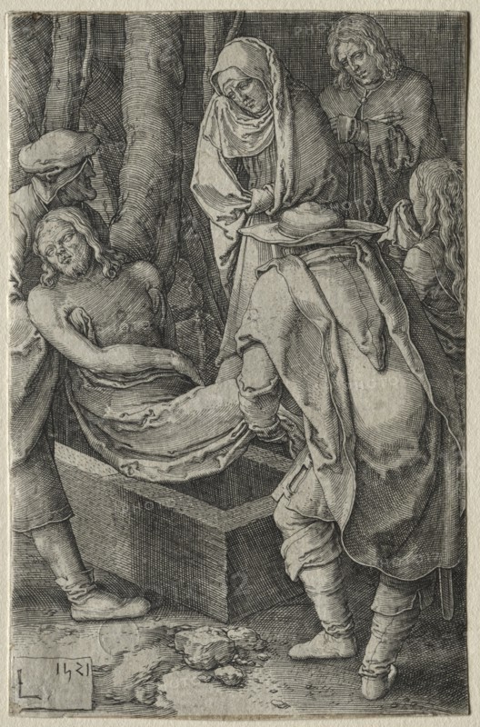 The Passion: The Burial of Christ, 1521. Creator: Lucas van Leyden (Dutch, 1494-1533).