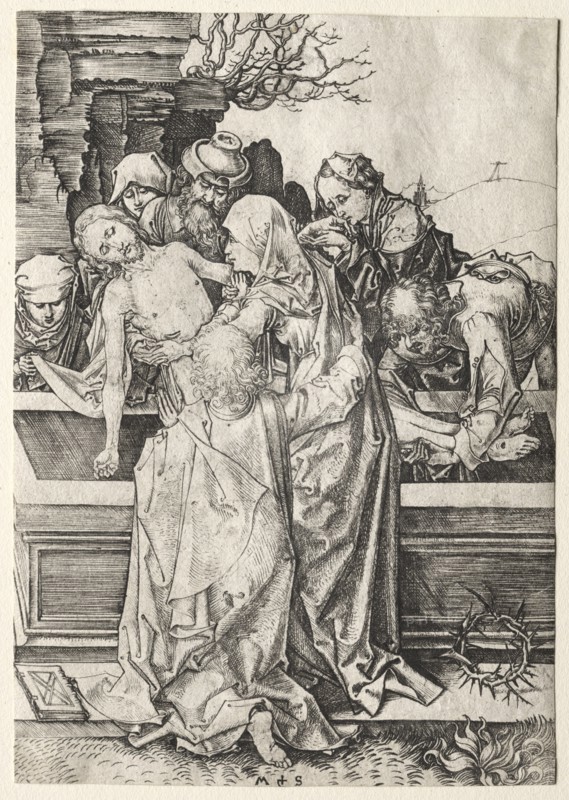 The Passion: The Entombment. Creator: Martin Schongauer (German, c.1450-1491).