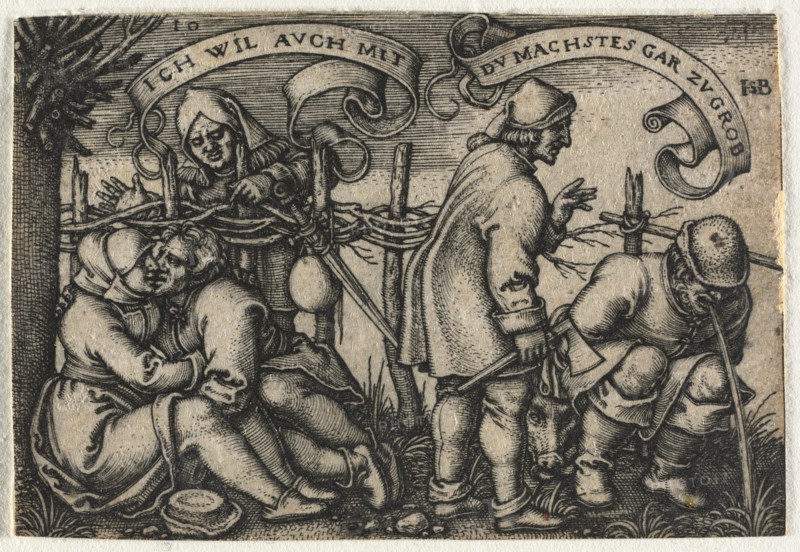 The Peasant Wedding or the Twelve Months: No. 10, 1546. Creator: Hans Sebald Beham (German, 1500-1550).