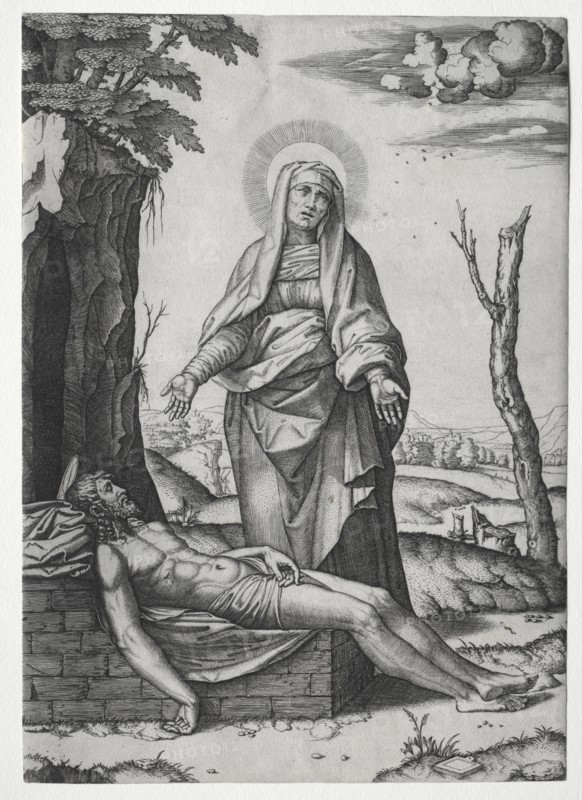 The Pieta. Creator: Marcantonio Raimondi (Italian, 1470/82-1527/34).
