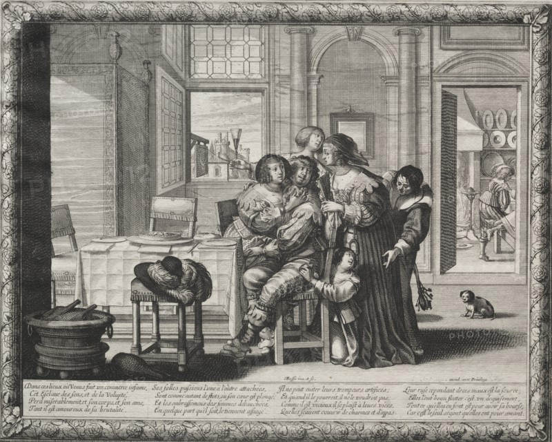 The Prodigal Son: Riotous Living, 1635. Creator: Abraham Bosse (French, 1602-1676).