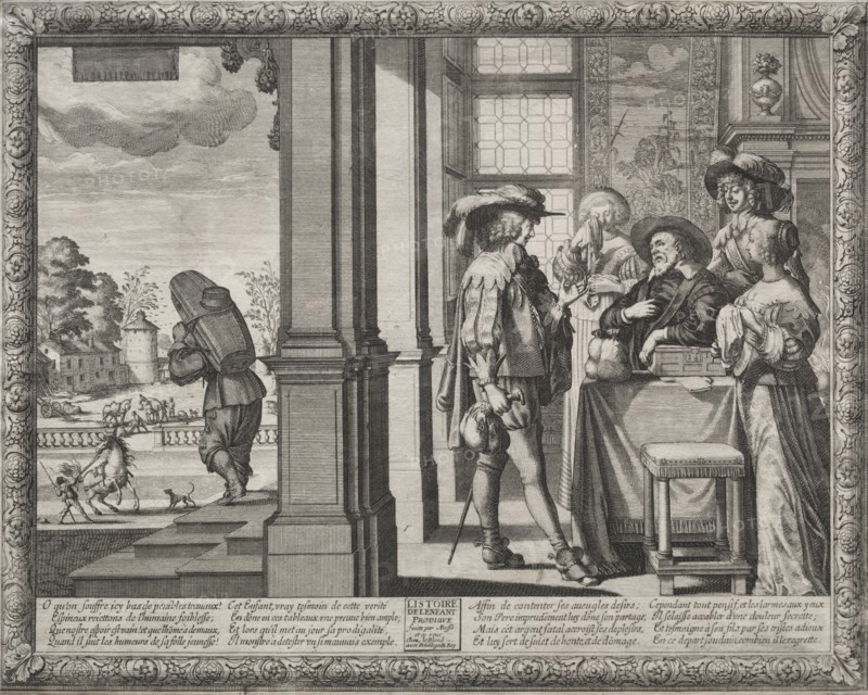 The Prodigal Son: The Prodigal Bidding His Parents Farewell. Creator: Abraham Bosse (French, 1602-1676).