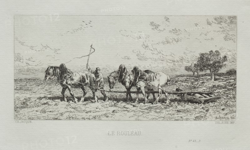 The Roller, 1868. Creator: Charles-Émile Jacque (French, 1813-1894).
