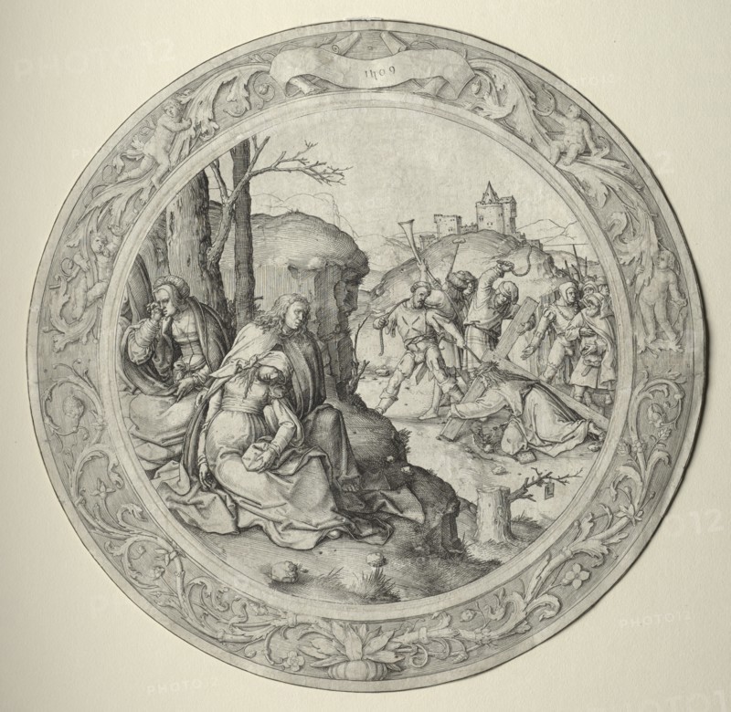 The Round Passion: Christ Carrying the Cross, 1509. Creator: Lucas van Leyden (Dutch, 1494-1533).