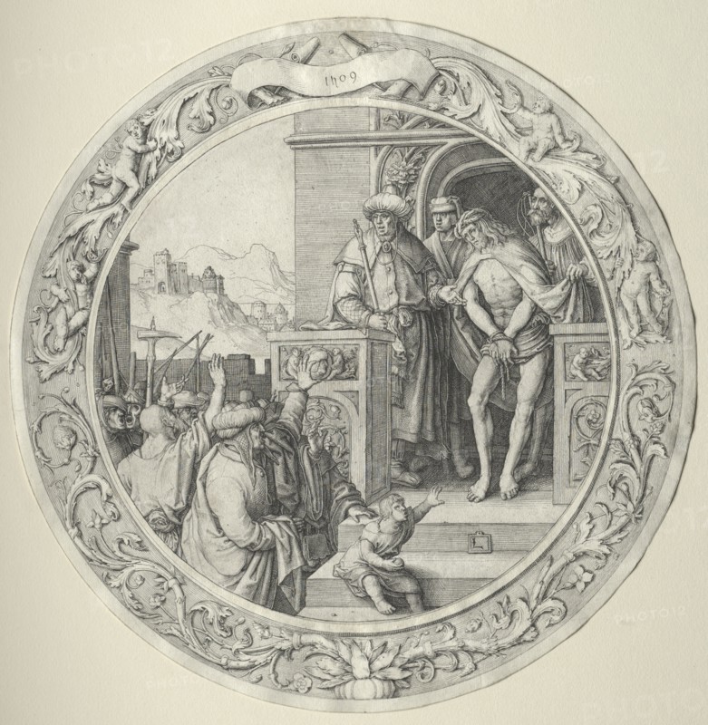The Round Passion: Christ Presented to the People, 1509. Creator: Lucas van Leyden (Dutch, 1494-1533).