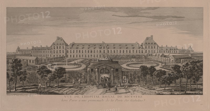 The Royal Hospital of Bicestre. Creator: Jacques Rigaud (French, 1681-1754).