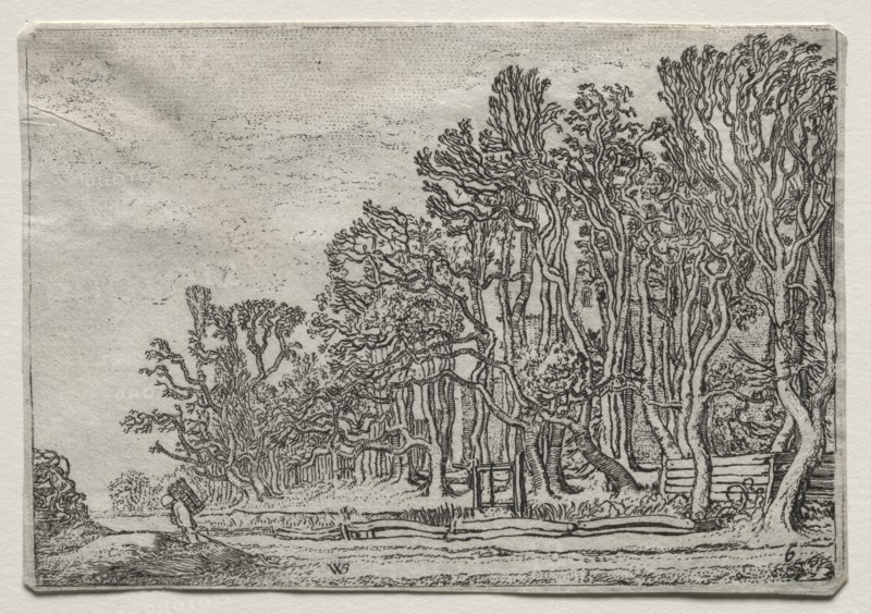 The Set of the Landscapes: Two Plank-Hedges, 1616. Creator: Willem Pietersz Buytewech (Dutch, 1591/92-1624).