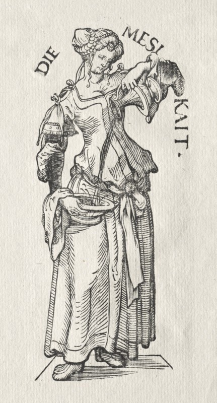 The Seven Virtues: Temperance. Creator: Hans Burgkmair (German, 1473-1531).