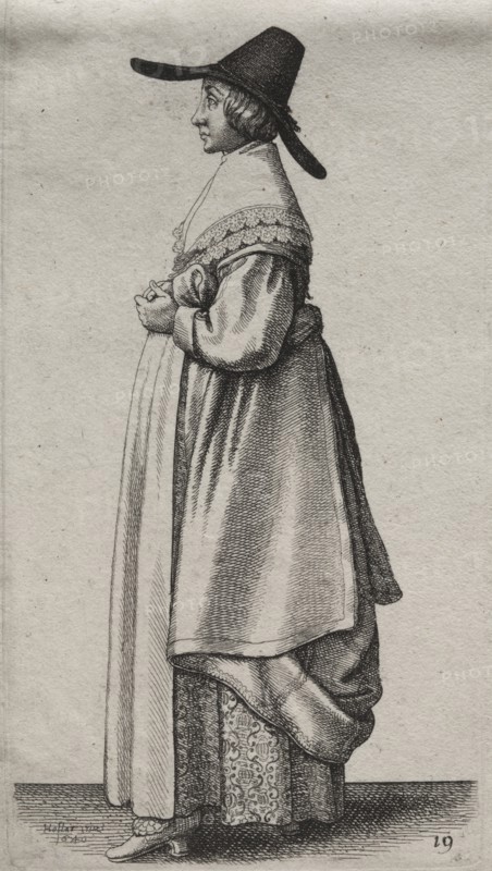 The Several Habits of English Women, from the Nobility to the Country Women..., 1640. Creator: Wenceslaus Hollar (Bohemian, 1607-1677).