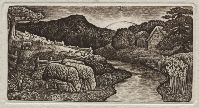 The Sheep of His Pasture, 1828. Creator: Edward Calvert (British, 1799-1883).