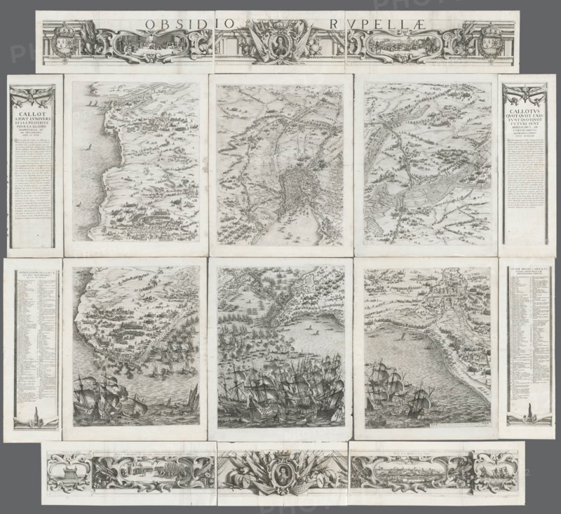 The Siege of La Rochelle, 1628-1630. Creator: Israël Henriet (French, c. 1590-1661); Jacques Callot (French, 1592-1635); Michael Lasne (French, 1590-1667); Abraham Bosse (French, 1602-1676), and.