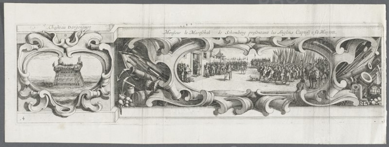 The Siege of La Rochelle: Plate 14, 1628-1630. Creator: Israël Henriet (French, c. 1590-1661); Abraham Bosse (French, 1602-1676), or.