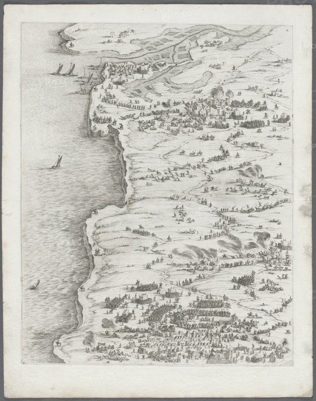 The Siege of La Rochelle: Plate 5, 1628-1630. Creator: Jacques Callot (French, 1592-1635), assistant of.