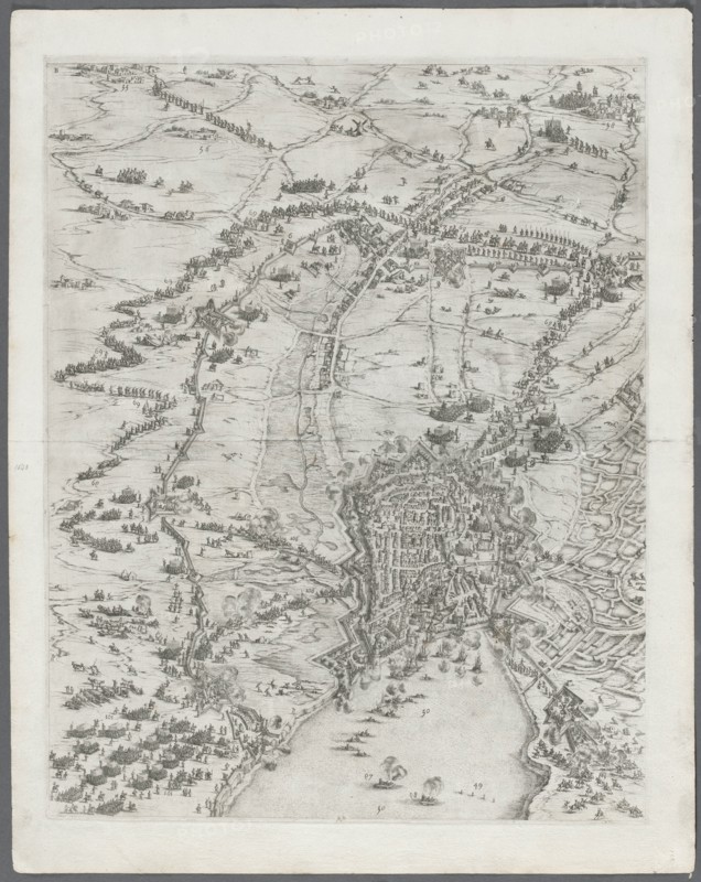 The Siege of La Rochelle: Plate 6, 1628-1630. Creator: Jacques Callot (French, 1592-1635).