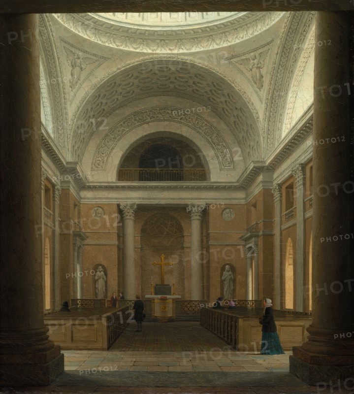 The Slotskirken of Christiansborg, Copenhagen, c. 1850s. Creator: Heinrich Hansen (Danish, 1821-1890).