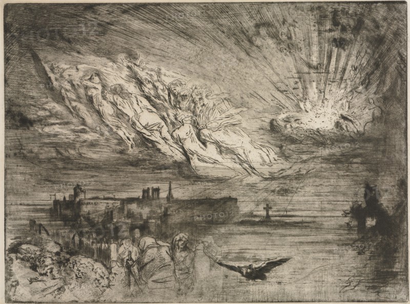 The Spirits from the Cities of the Dead, 1885. Creator: Félix Hilaire Buhot (French, 1847-1898).