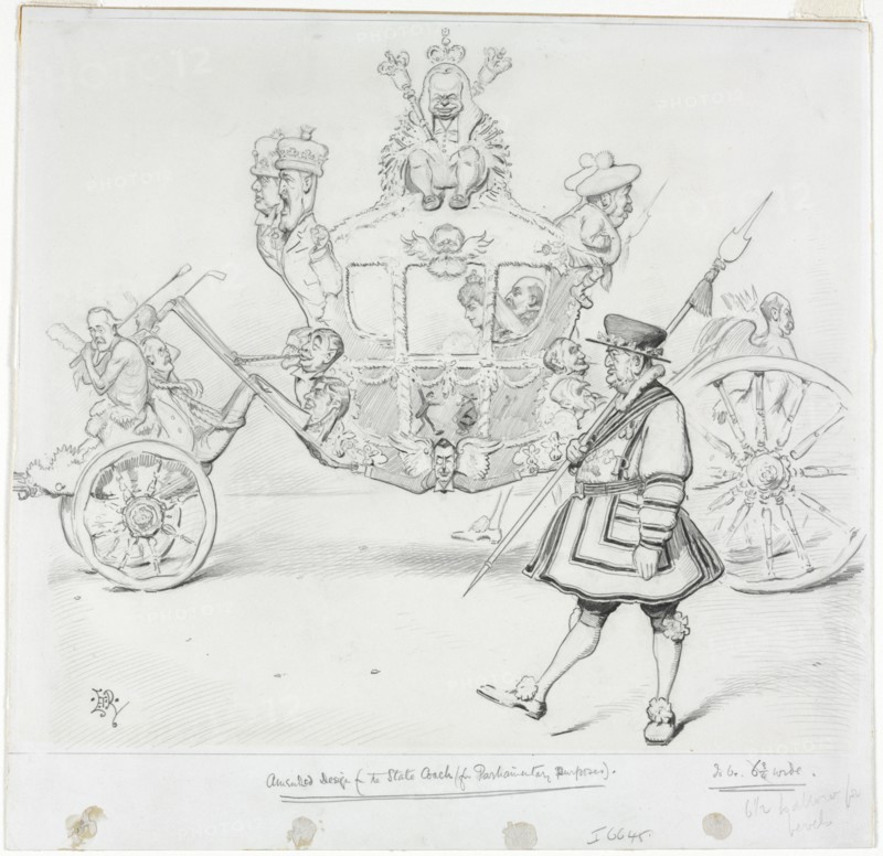The Stagecoach for Parliamentary Purposes. Creator: Edward Tennyson Reed (British, 1860-1933).