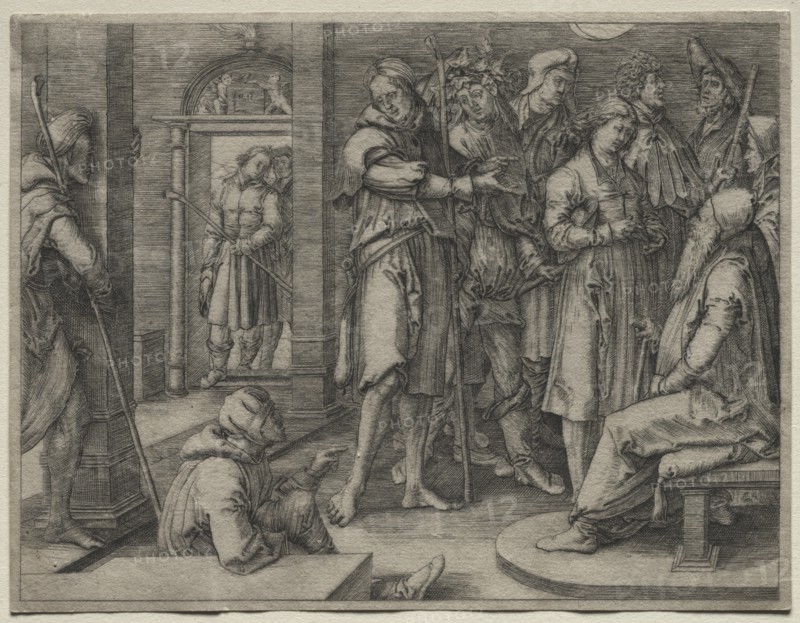 The Story of Joseph: Joseph Interprets his Dream to Jacob, 1512. Creator: Lucas van Leyden (Dutch, 1494-1533).