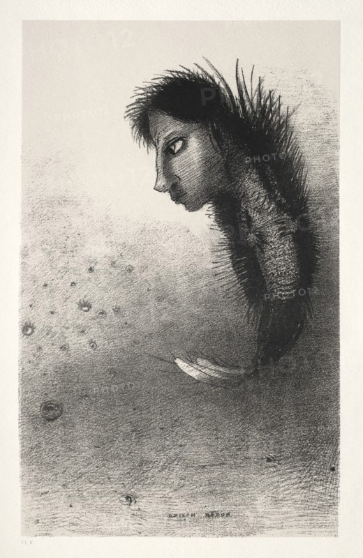 The Temptation of Saint Anthony (First Series): Then There Appears a Singular Being..., 1888. Creator: Odilon Redon (French, 1840-1916); Becquet (French); Edmond Deman.