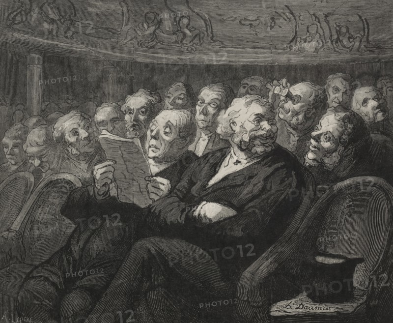The Theatre: The Orchestra Pit. Creator: Honoré Daumier (French, 1808-1879).