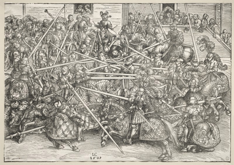 The Tournament with lances, 1509. Creator: Lucas Cranach (German, 1472-1553).