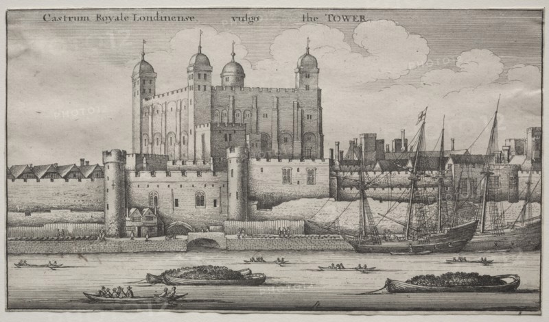 The Tower, London. Creator: Wenceslaus Hollar (Bohemian, 1607-1677).