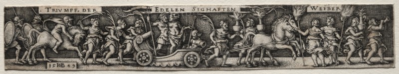 The Triumph of Women, 1549. Creator: Hans Sebald Beham (German, 1500-1550).