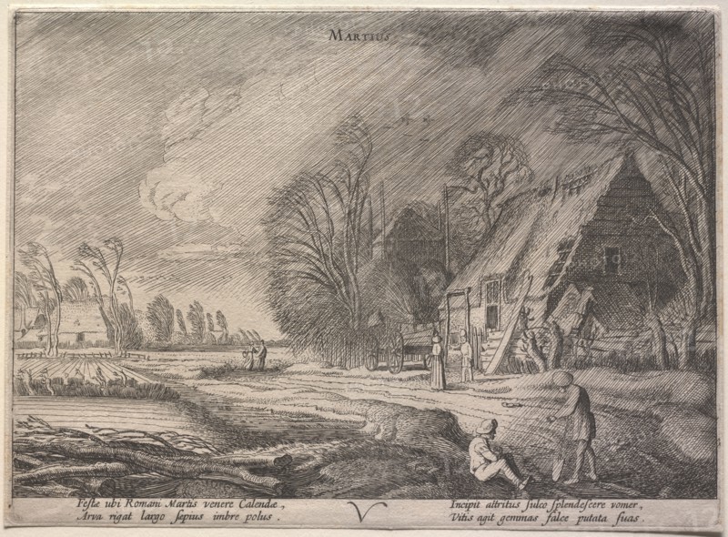 The Twelve Months: March. Creator: Jan van de Velde (Dutch, 1620-1662).