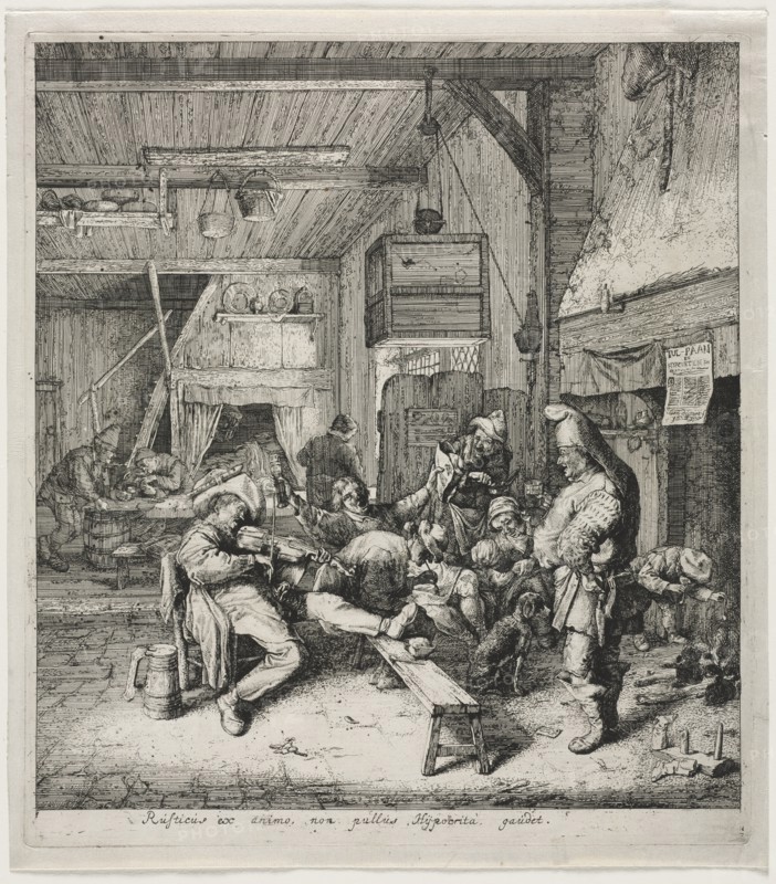 The Violinist Seated. Creator: Cornelis Dusart (Dutch, 1660-1704).