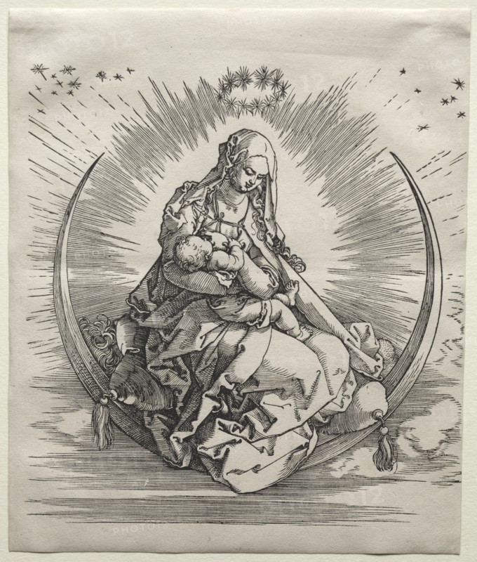 The Virgin on a Crescent, c. 1510-1511. Creator: Albrecht Dürer (German, 1471-1528).
