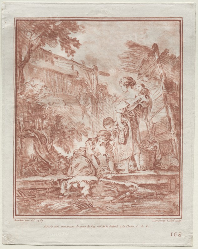 The Washerwoman, 1767. Creator: Gilles Demarteau (French, 1722-1776).