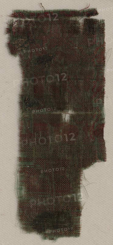 Three Fragments of Italian Gothic Silk, 1300s. Creator: Unknown.