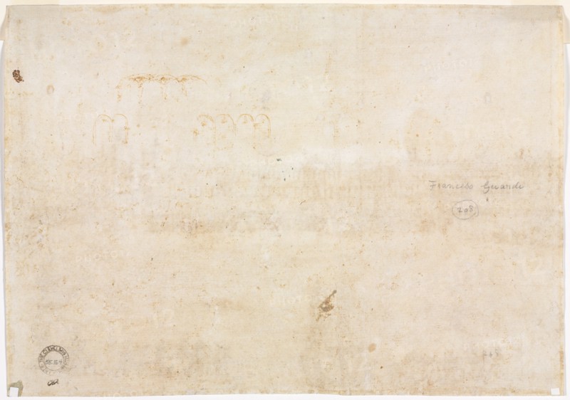 Three Sketches of Arches, 1782. Creator: Francesco Guardi (Italian, 1712-1793).