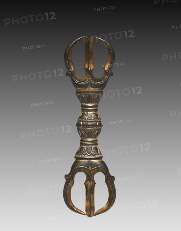 Three-pronged Vajra Pestle (Sankosho), 1300s-1400s. Creator: Unknown.