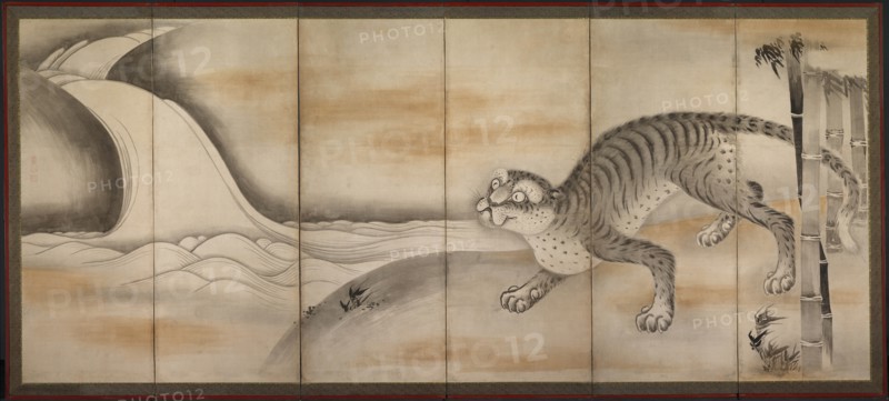 Tiger, early to mid-1600s. Creator: Soga Nichokuan (Japanese), attributed to.