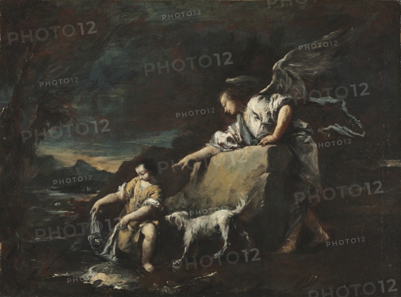 Tobias and the Angel, 1750s. Creator: Francesco Guardi (Italian, 1712-1793).