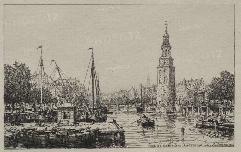 Tour de Montelban, Amsterdam, 1884. Creator: Maxime Lalanne (French, 1827-1886).