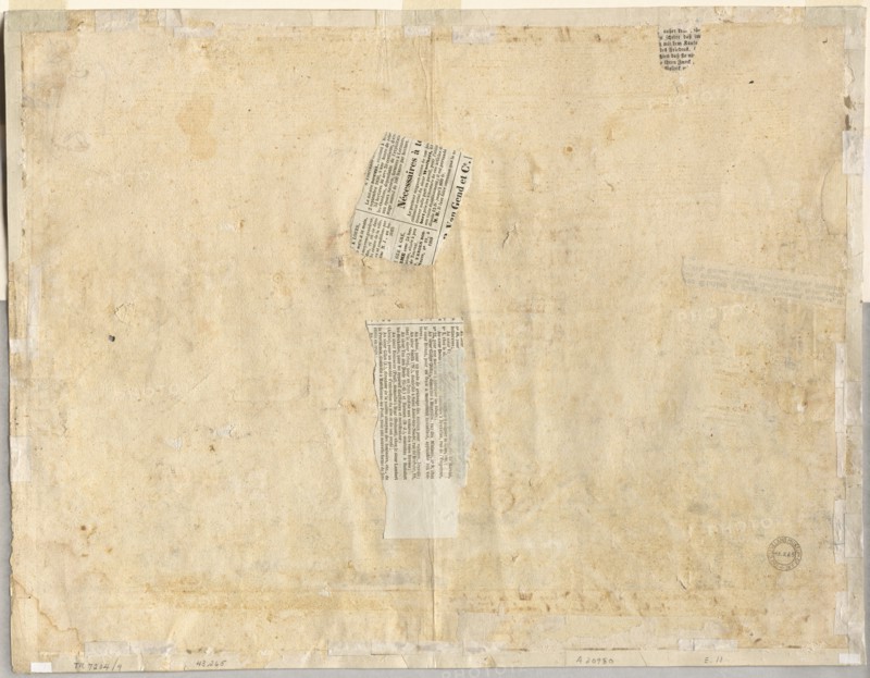 Tracing of a Fountain from Recto and Sketches of Two Faces (verso), 1665. Creator: Lievin Cruyl (Flemish, c. 1640-c. 1720).