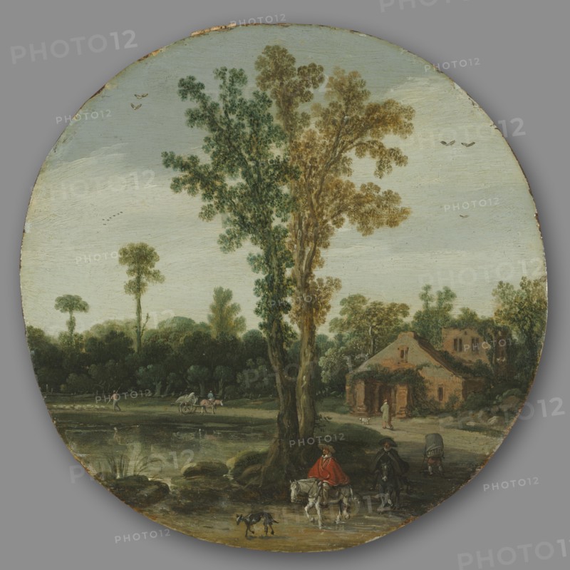 Travelers by a Lake, 1625. Creator: van de Velde Esaias (Dutch, 1587-1630).