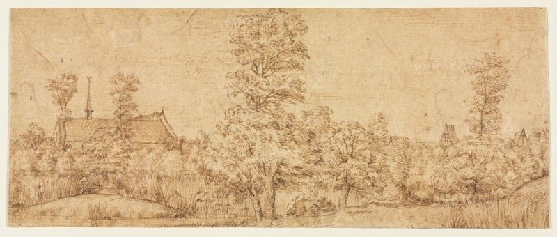 Trees before a Village, third quarter 17th century. Creator: Jan Lievens (Dutch, 1607-1674), attributed to.