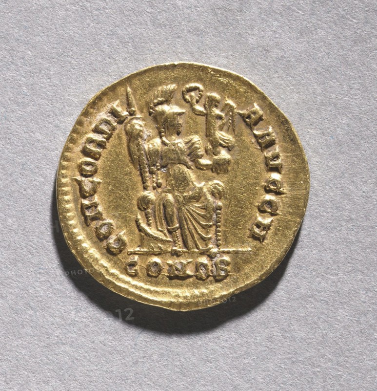 Tremissis of Honorius (reverse), 395-423. Creator: Unknown.