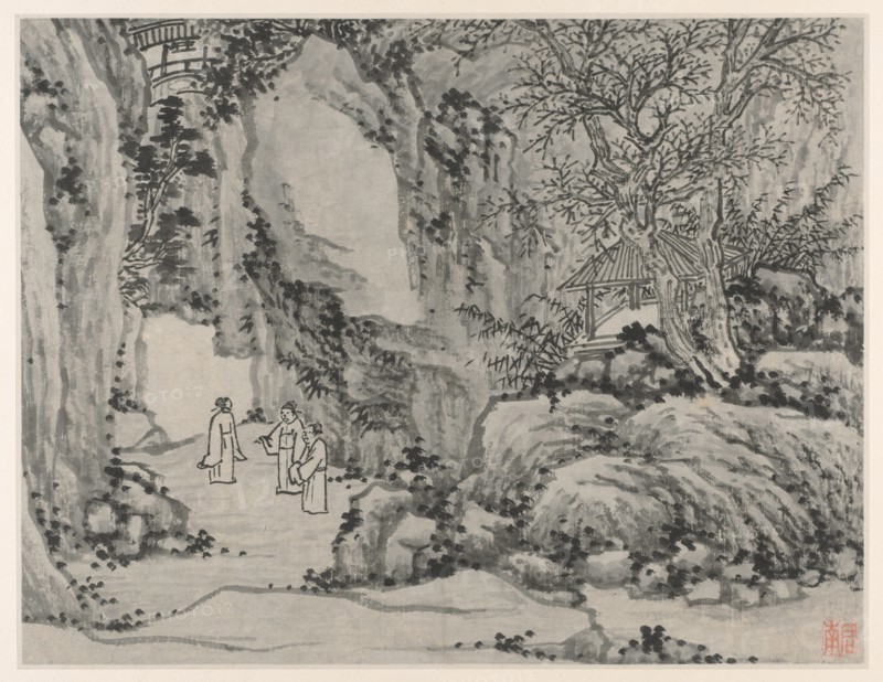 Twelve Views of Tiger Hill, Suzhou: The Sword Spring, Tiger Hill, after 1490. Creator: Shen Zhou (Chinese, 1427-1509).