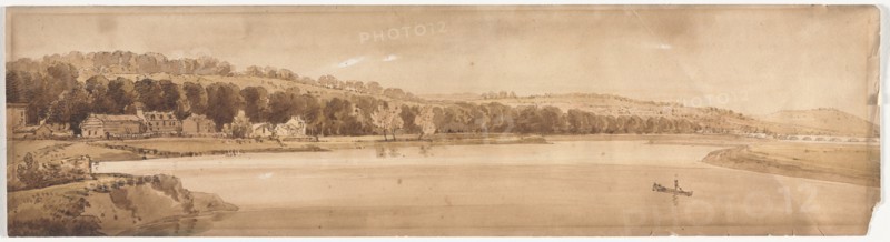 Twenty Views of Paris and Environs: View of St. Cloud and Mount Calvary..., 1802. Creator: Thomas Girtin (British, 1775-1802).