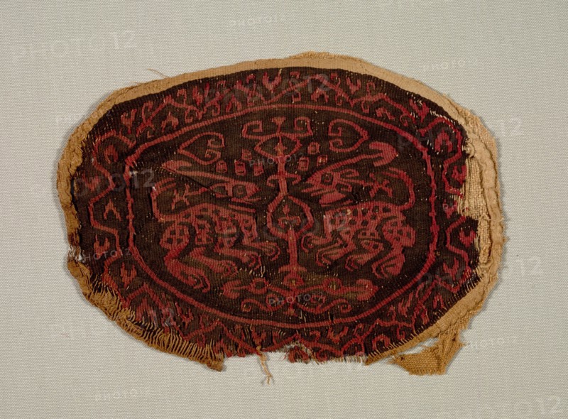 Two Confronted Animals from a Tunic, 700s-800s. Creator: Unknown.