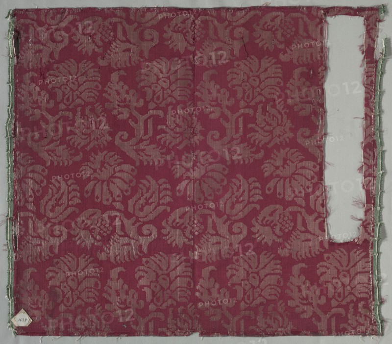 Two Lengths of Silk Damask, 1600s. Creator: Unknown.