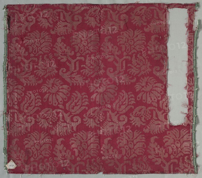 Two Lengths of Silk Damask, 1600s. Creator: Unknown.